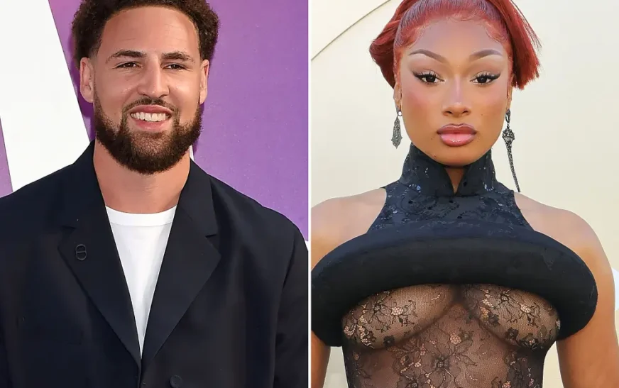 Megan Thee Stallion Unwraps Labubus While Sitting On Klay Thompson’s Lap